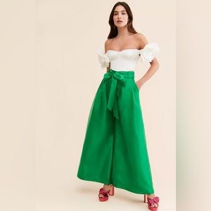 Eva Franco Bow-Front Wide Leg Pants
